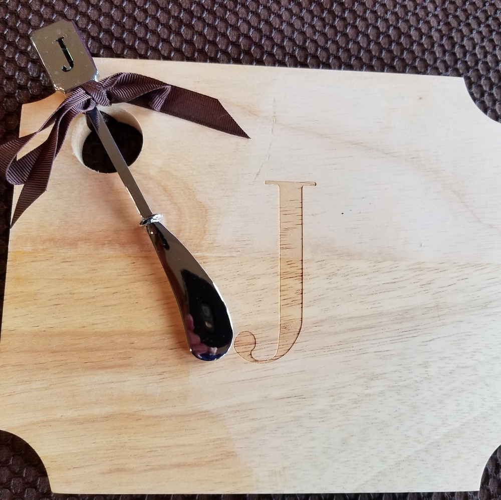 Initial J Spreader and cheese board